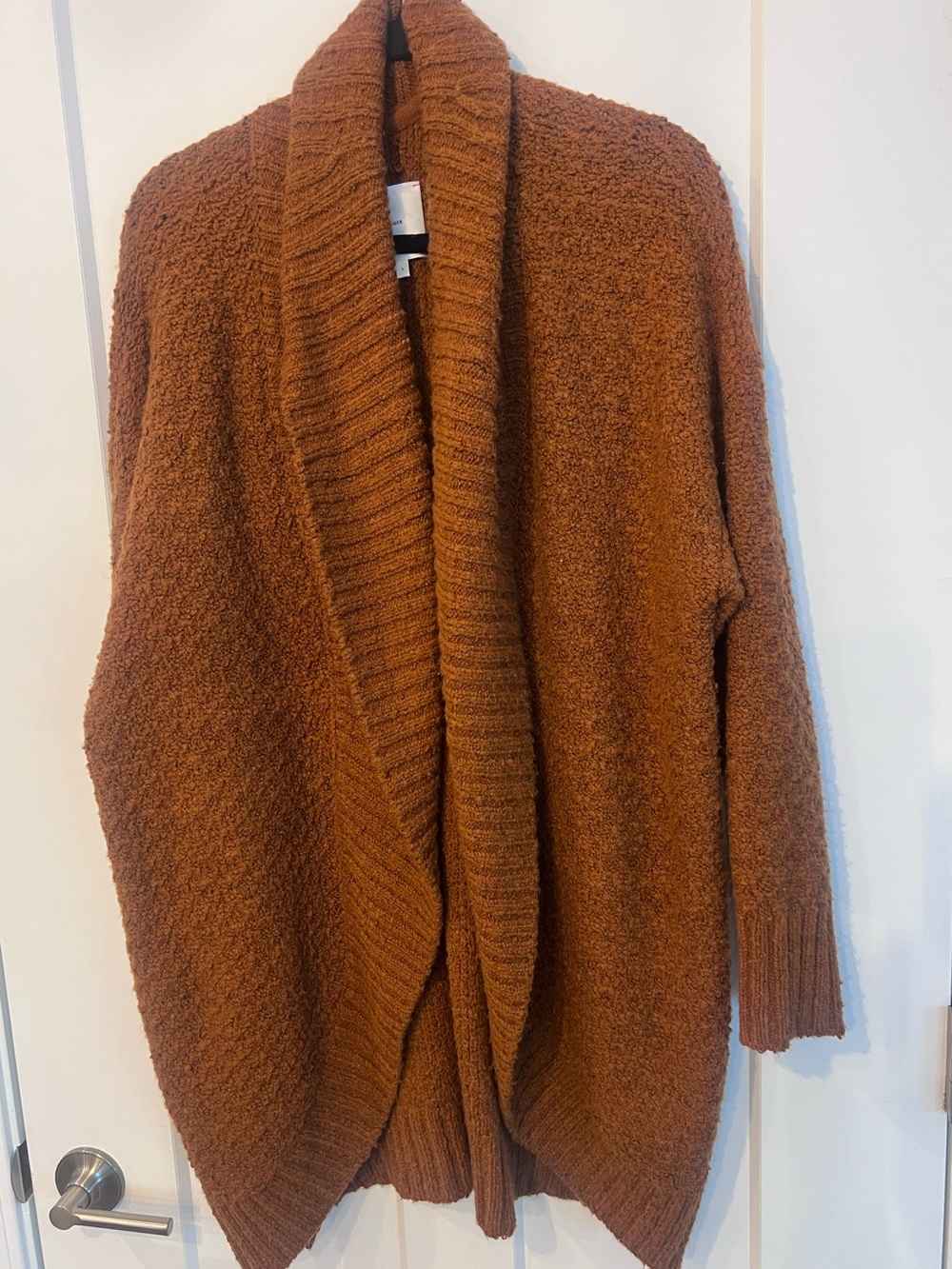 Cozy Open-Front Women’s Sweater Cardigan - Rust Brown Anthropologie